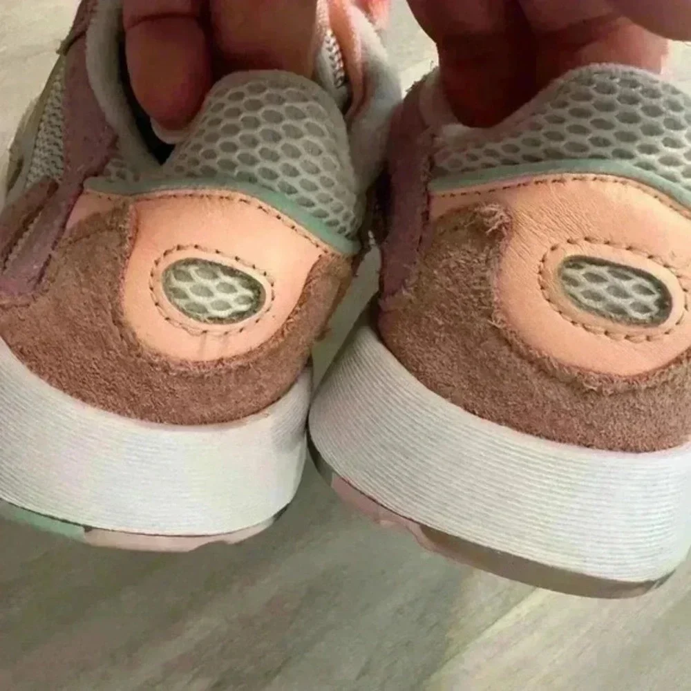 Adidas Tensaur Run Kids Shoes Pink Mint Green Lace Up Sneakers Size Toddler 11K